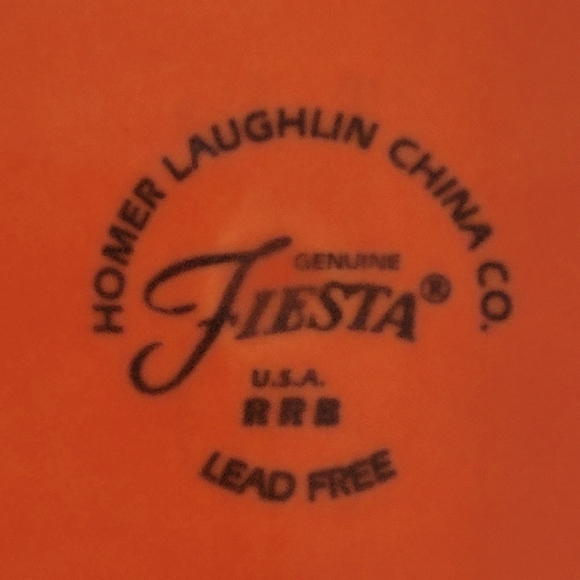 Fiesta Post 86 Hostess Tray ~ Chip & Dip Tray ~ Persimmon ~ Fiestaware ~ Retired - Picture 6 of 6